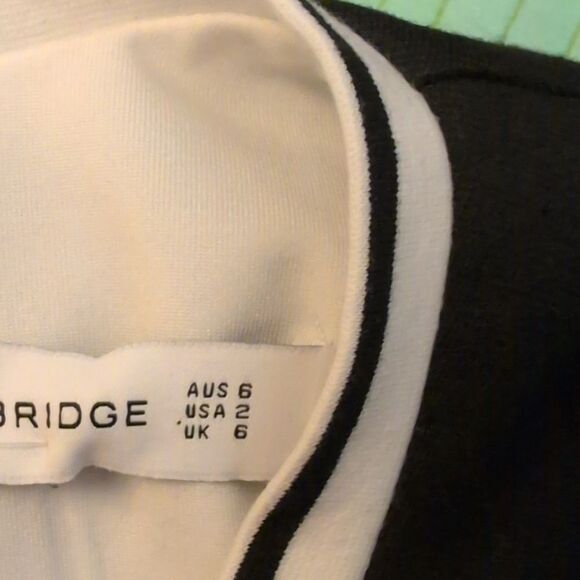 Bec & Bridge black and white striped bodycon cut out dress size 2 - Picture 5 of 7